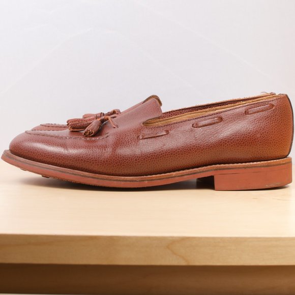 ๐ฌ๐ง Mark McNairy New Amsterdam Tassel Loafer 11.5 Brown Basketball Leather - Picture 2 of 9